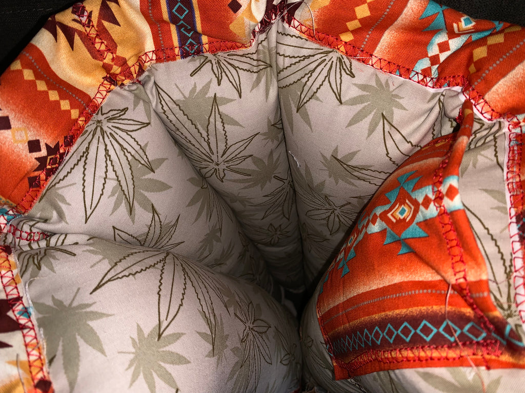 24” Orange Southwestern Bong/Pillow Bag