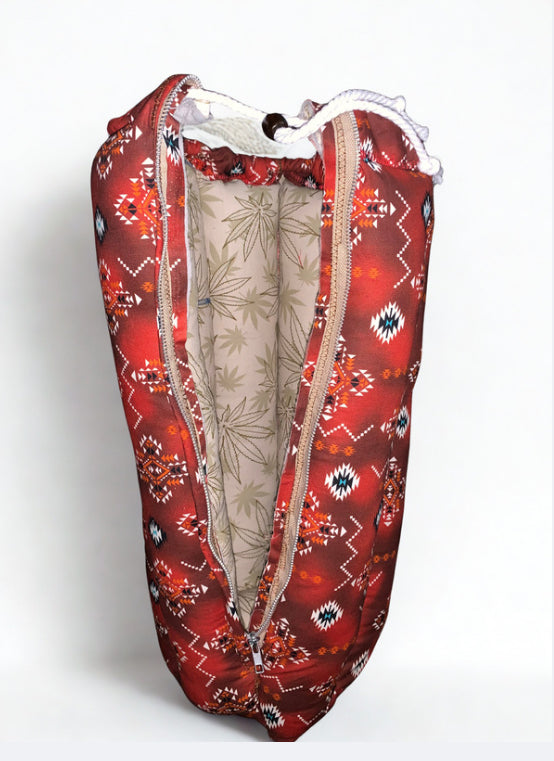 24” Rust & Teal Geometric Bong/Pillow Bag