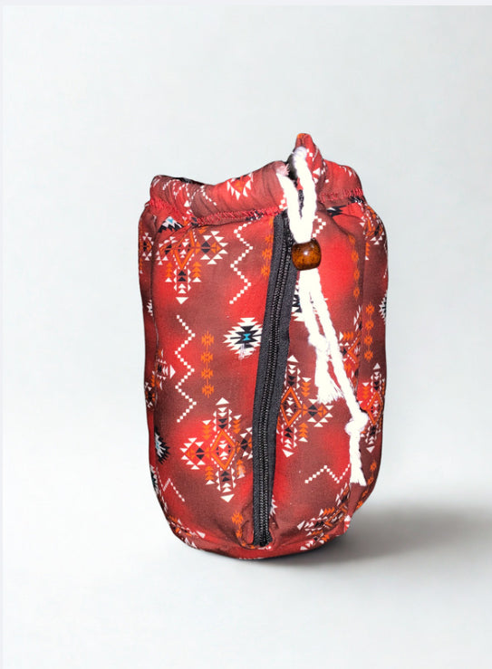 14” Rust & Teal Geometric Bong/Pillow Bag