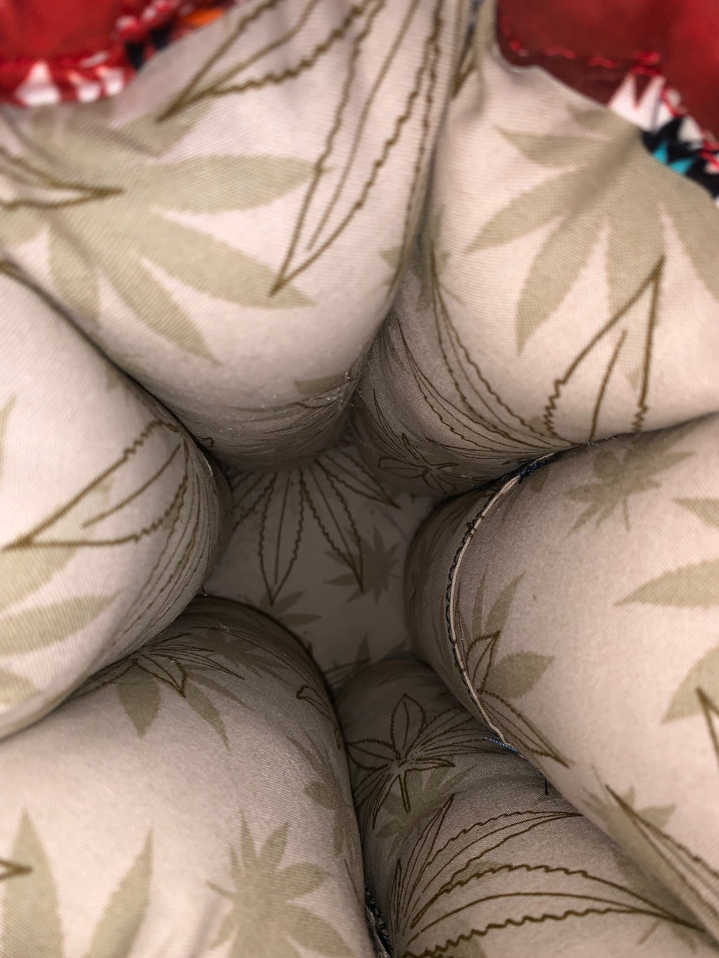 14” Rust & Teal Geometric Bong/Pillow Bag